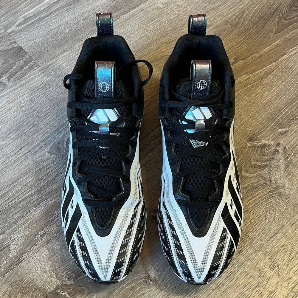 Adidas Freak Spark MD Football Cleats Black White Geometric Graphic Mens 7.5